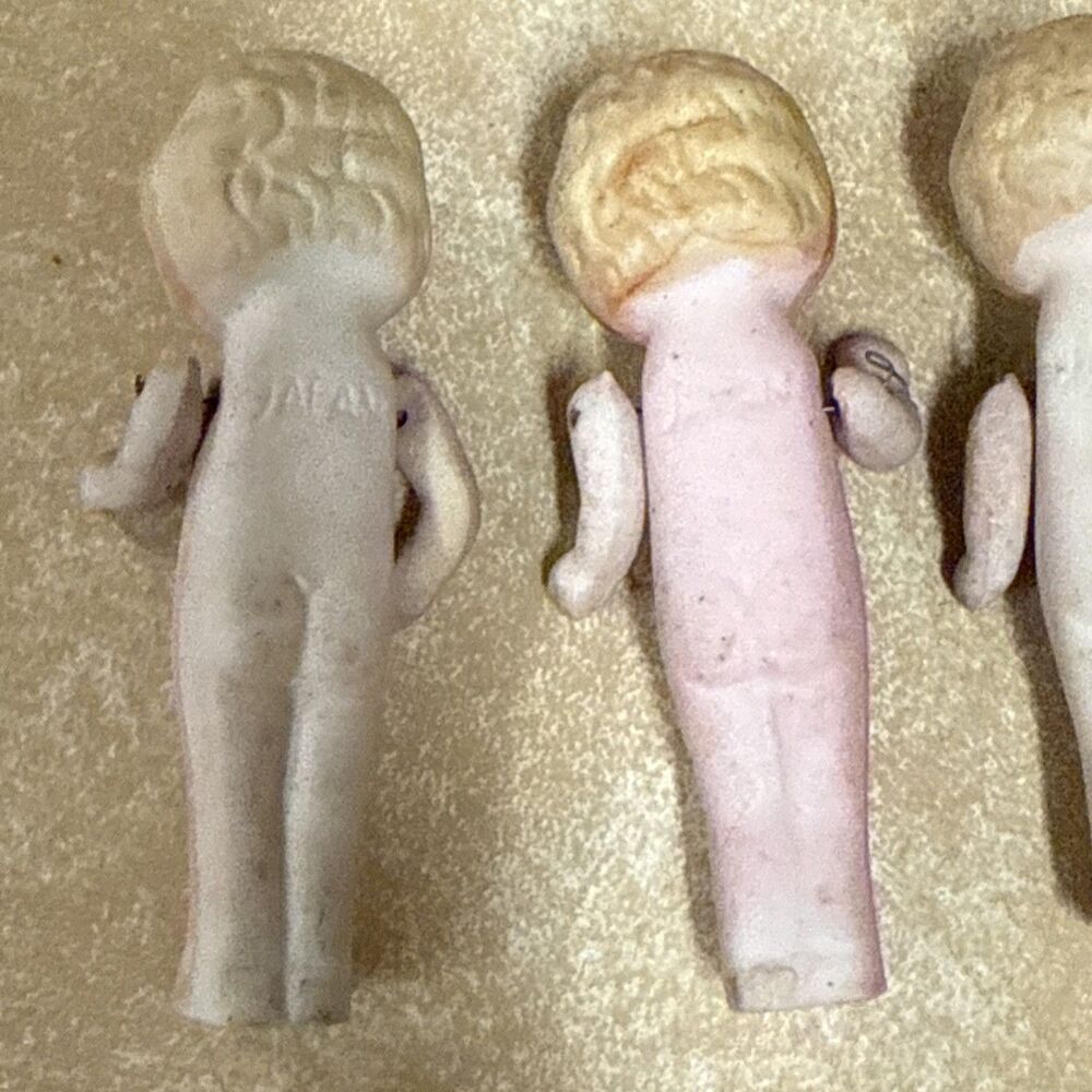 Vintage Occupied Japan Bisque Porcelain Doll Dolls Mini Figurines Jointed Lot 5 - Picture 7 of 14